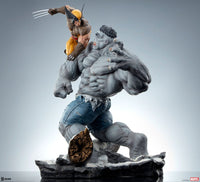 SIDESHOW COLLECTIBLES Marvel Estatua Grey Hulk vs Wolverine 58 cm