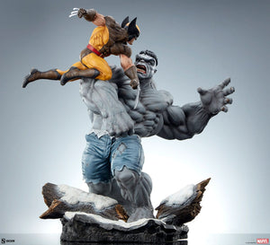 SIDESHOW COLLECTIBLES Marvel Estatua Grey Hulk vs Wolverine 58 cm