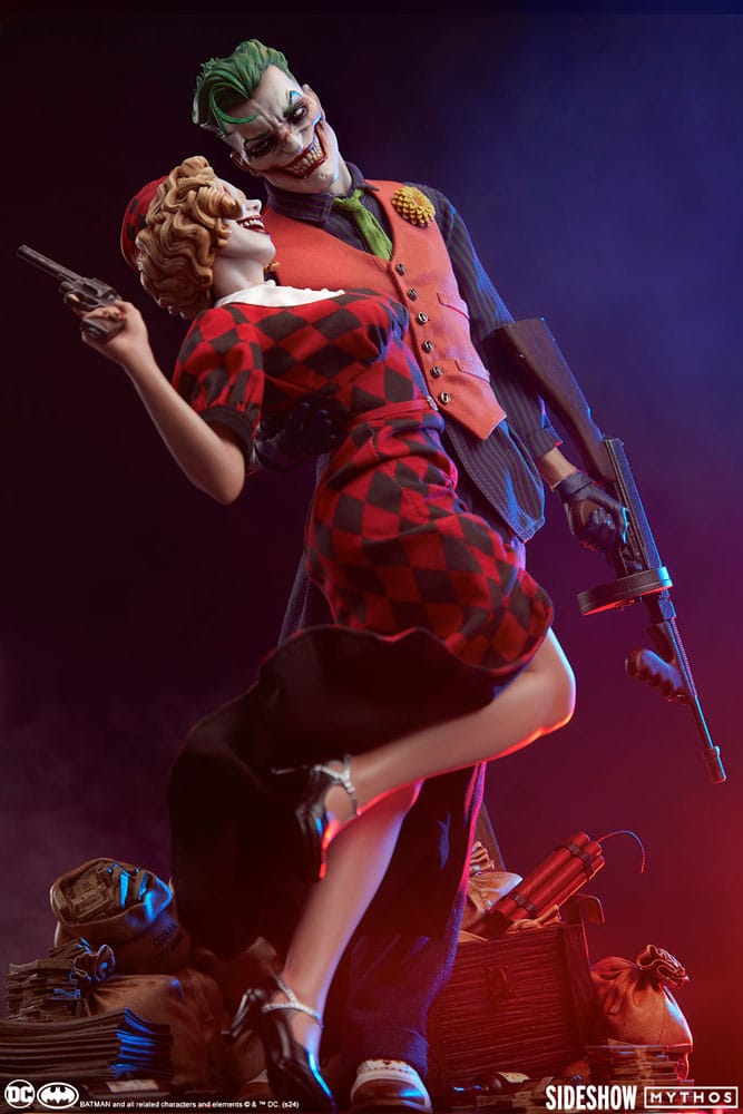 SIDESHOW COLLECTIBLES DC Comics Mythos Estatua 1/5 The Joker and Harley Quinn: Lawless Love 41 cm