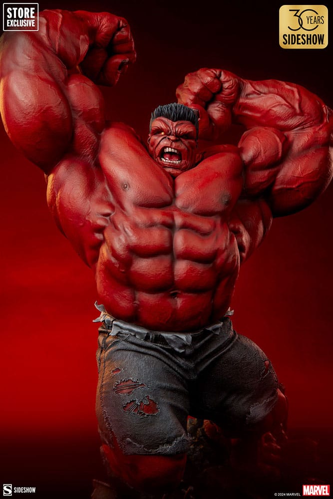 Sideshow Collectibles Marvel Estatua Premium Format Red Hulk: Thunderbolt Ross 74 cm
