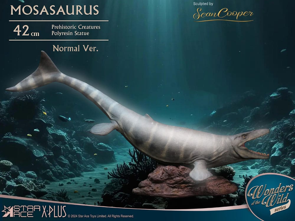 STAR ACE Wonders of the Wild Estatua Mosasaurus (NX) 42 cm