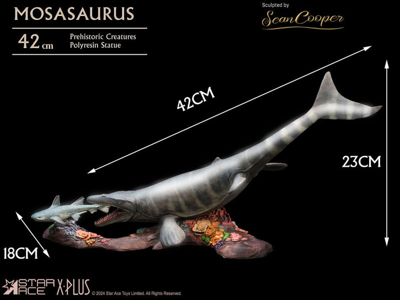 STAR ACE Wonders of the Wild Estatua Mosasaurus (DX) 42 cm