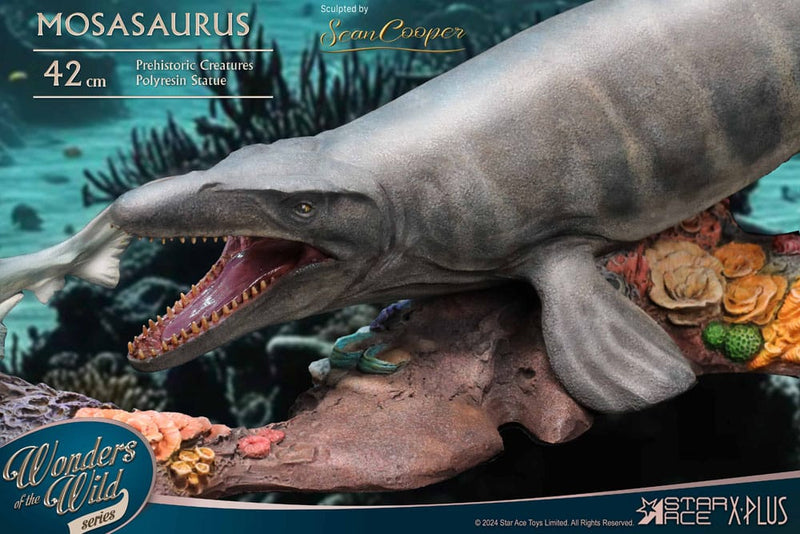 STAR ACE Wonders of the Wild Estatua Mosasaurus (DX) 42 cm