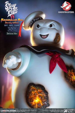 STAR ACE Ghostbusters Estatua Soft Vinyl Stay Puft Marshmallow Man Burnign Edition Deluxe Version 30 cm