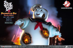 STAR ACE Ghostbusters Estatua Soft Vinyl Stay Puft Marshmallow Man Burnign Edition Deluxe Version 30 cm