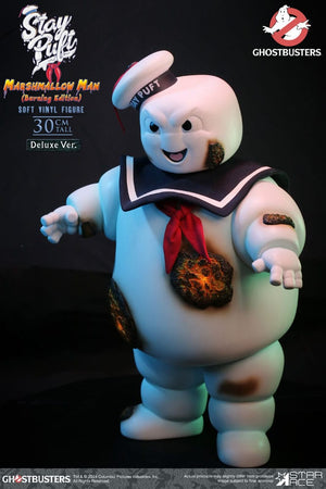 STAR ACE Ghostbusters Estatua Soft Vinyl Stay Puft Marshmallow Man Burnign Edition Deluxe Version 30 cm