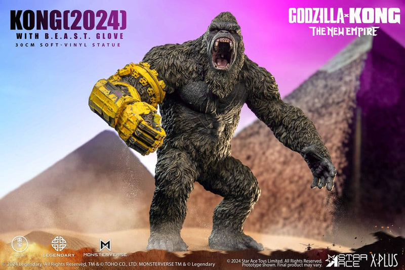 STAR ACE Godzilla vs. Kong: The New Empire Estatua Soft Vinyl Kong with B.E.A.S.T. Glove 30 cm