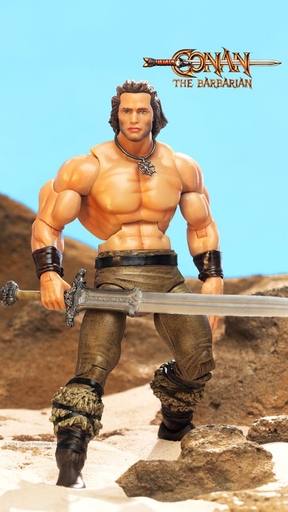 SUPER7 Conan el Bárbaro 1982 Figura Deluxe Conan Iconic Pose 18 cm