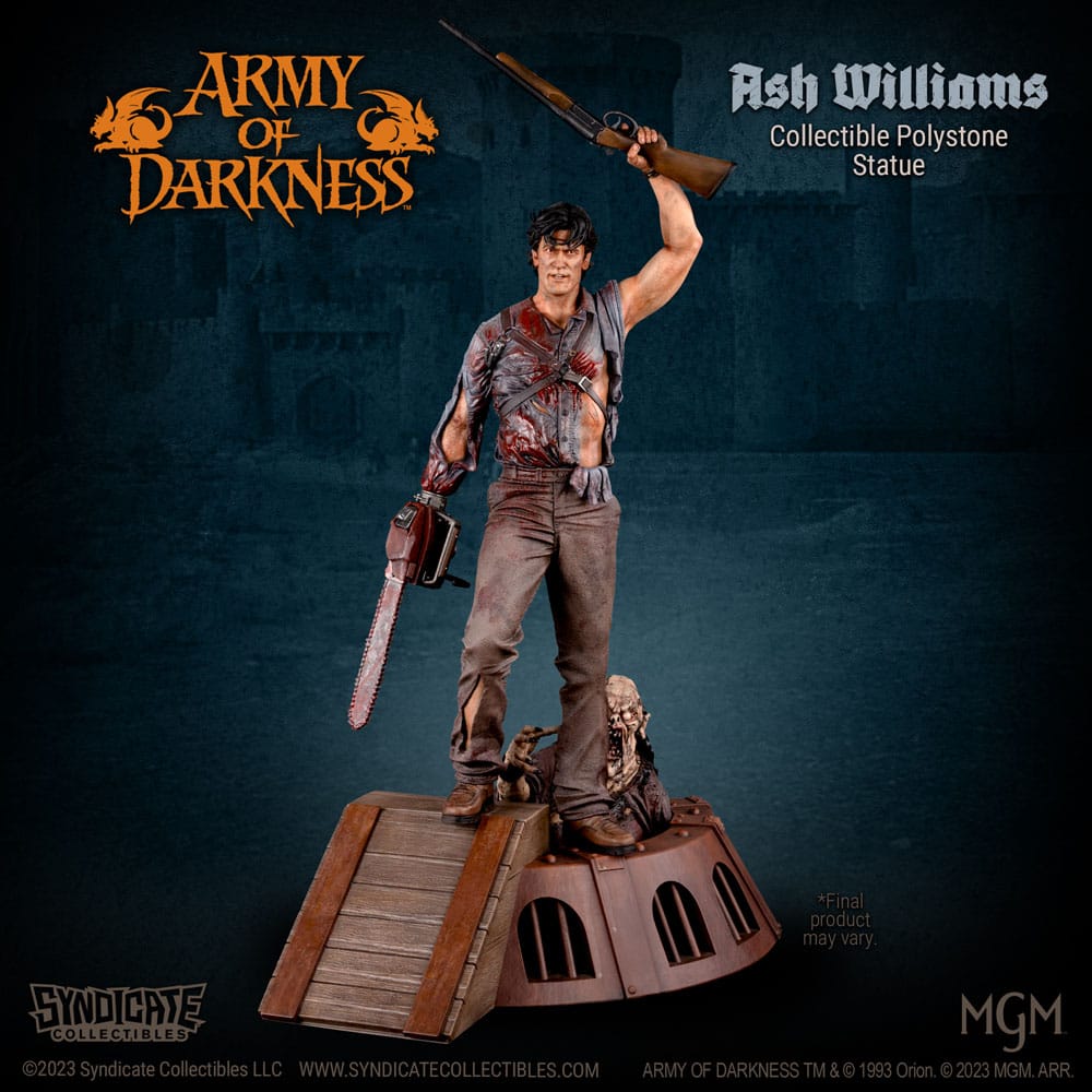 SYNDICATE COLLECTIBLES El ejército de las tinieblas Estatua 1/10 Ash Williams 28 cm