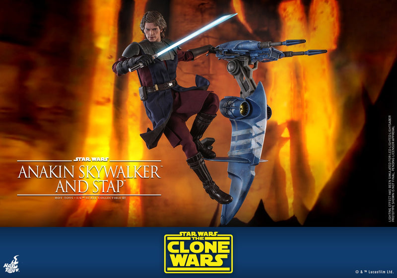 Hot Toys 1/6 Star Wars: The Clone Wars: Anakin Skywalker and STAP Collectible Set