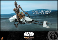 Hot Toys 1/6 Star Wars: The Mandalorian Scout Trooper And Speeder Bike Set