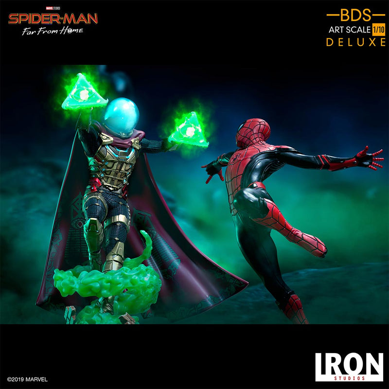CAJA DAÑADA Iron Studios 1/10 Spider-Man Far From Home Mysterio Deluxe BDS