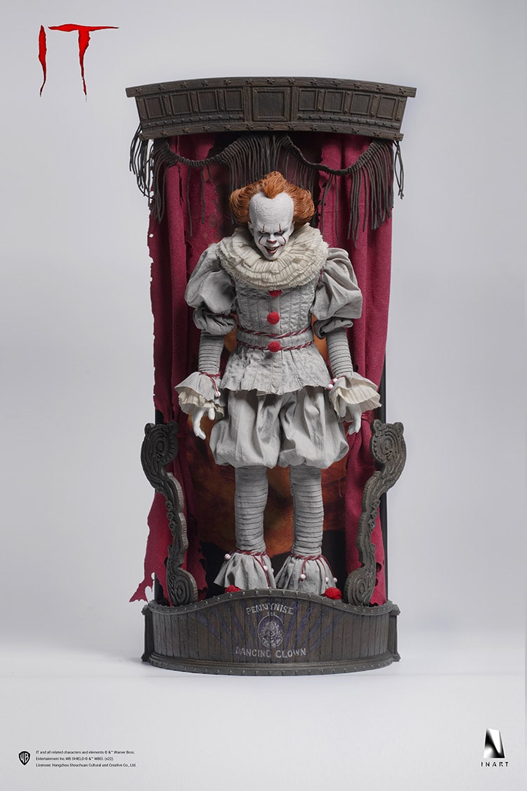 Queen Studios  INART IA003D 1/6  Joker Pennywise Deluxe Edition (Classic Hair Transplant Head Sculpture + Variation Hair Transplant Head Sculpture + Separate Head Sculpture Display Box)