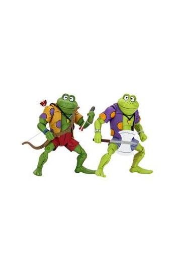 Tortugas Ninja Pack de 2 Figuras Genghis & Rasputin Frog 18 cm