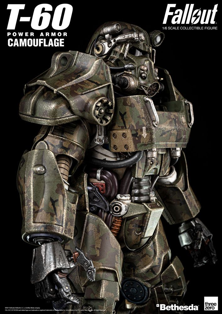 Fallout Figura 1/6 T-60 Camouflage Power Armor 37 cm