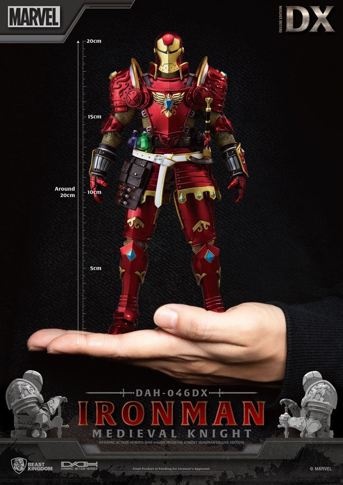 Marvel Figura Dynamic 8ction Heroes 1/9 Medieval Knight Iron Man Deluxe Version 20 cm