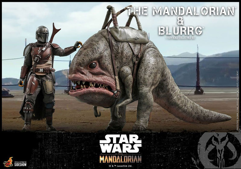 Hot Toys 1/6 Star Wars The Mandalorian: Mandalorian & Blurrg Collectible Set