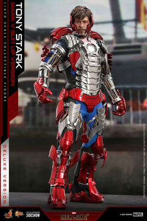 Hot Toys 1/6 Iron Man 2: Tony Stark Mark V Suit up Version Deluxe Version