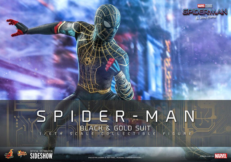 Hot Toys 1/6 Spider-Man No Way Home: Spider-Man Black & Gold Suit
