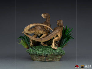 Parque Jurásico Estatua 1/10 Deluxe Art Scale Just The Two Raptors 20 cm