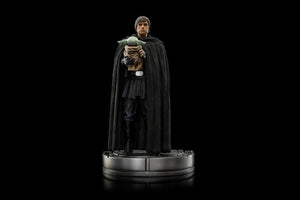Star Wars The Mandalorian Estatua 1/10 Art Scale Luke Skywalker y Grogu 21 cm