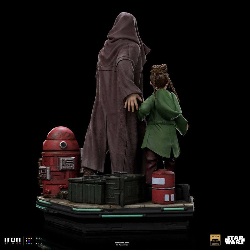 Star Wars: Obi-Wan Kenobi Estatua Deluxe Art Scale 1/10 Obi-Wan & Young Leia 20 cm