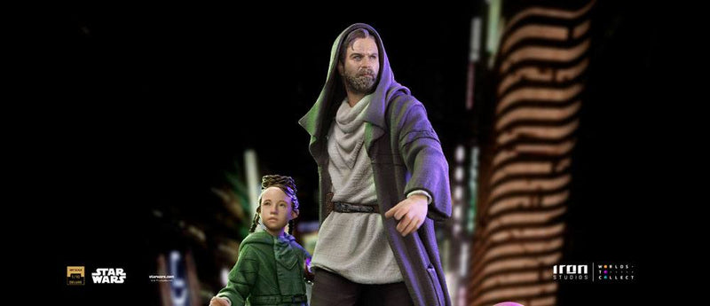 Star Wars: Obi-Wan Kenobi Estatua Deluxe Art Scale 1/10 Obi-Wan & Young Leia 20 cm