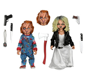 La novia de Chucky Pack de 2 Figuras Clothed Chucky & Tiffany 14 cm