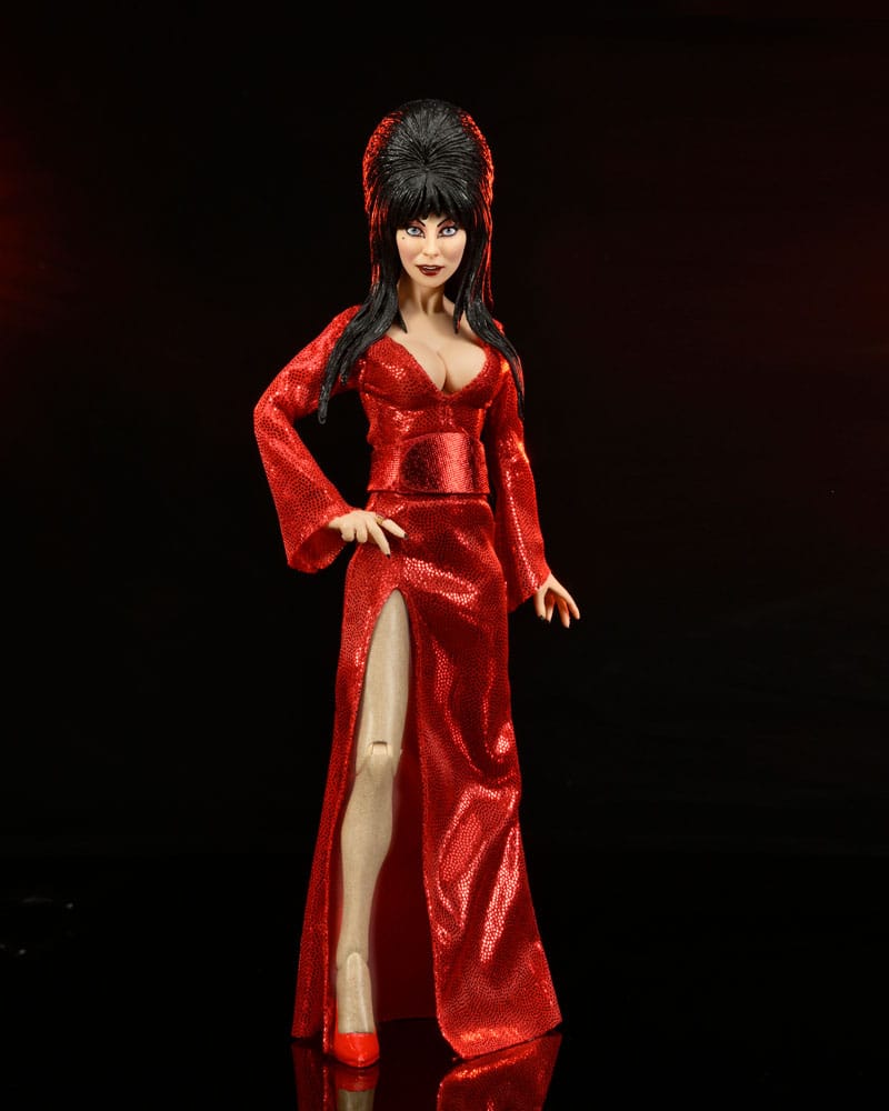 Elvira, Mistress of the Dark Figura Clothed Red, Fright, and Boo 20 cm