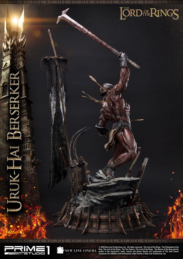 El Señor de los Anillos Estatua 1/4 Uruk-Hai Berserker 93 cm