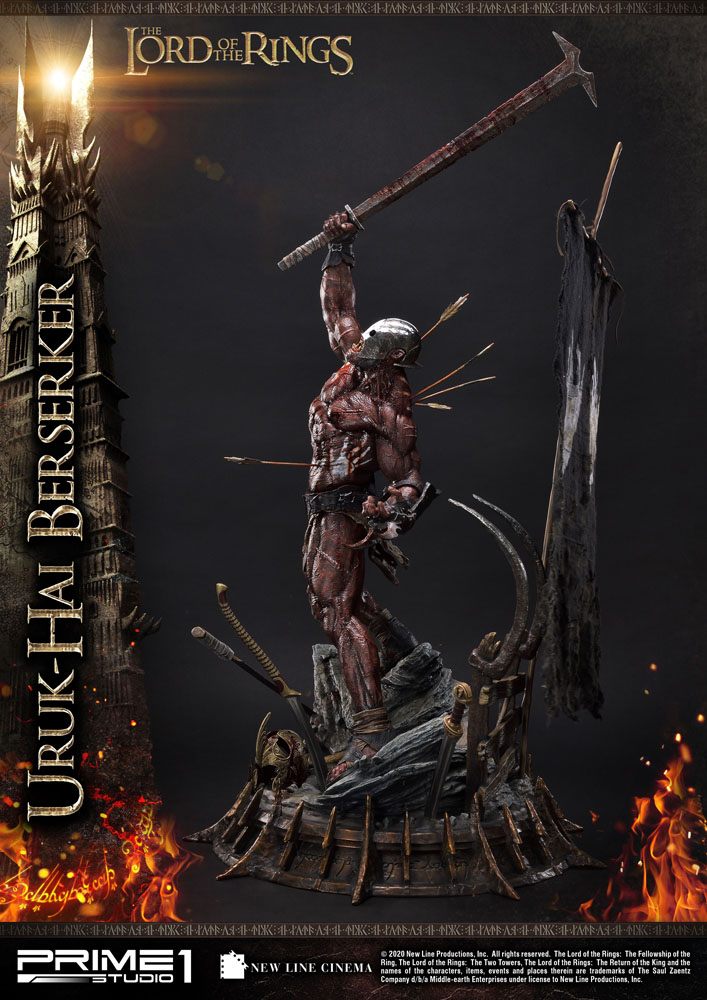 El Señor de los Anillos Estatua 1/4 Uruk-Hai Berserker 93 cm