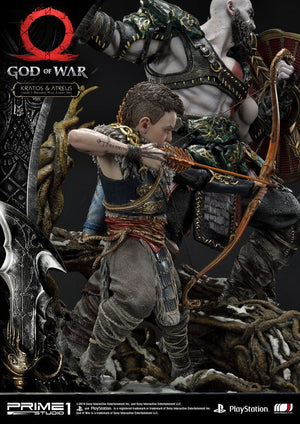 Pre Order Prime 1 God of War (2018) Estatua Kratos & Atreus