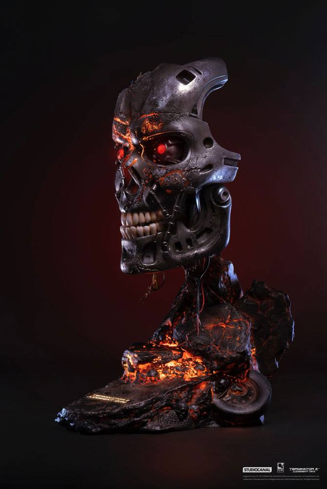 Terminator 2: el juicio final Réplica 1/1 Máscara de T-800 Endoskeleton Battle Damaged Version 46 cm