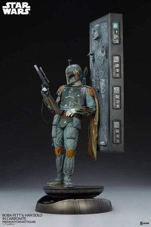 Star Wars Estatua Premium Format Boba Fett and Han Solo in Carbonite 70 cm