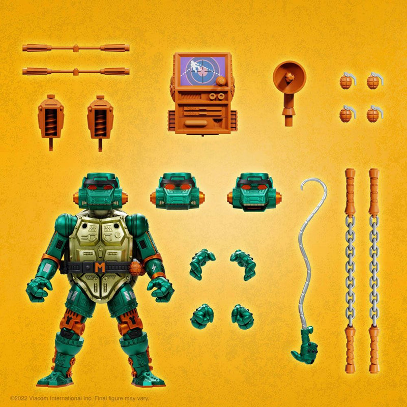 Tortugas Ninja Figura Ultimates Warrior Metalhead Michelangelo 18 cm